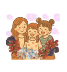 三姉妹の孫から祖父母へのやりとり（個別スタンプ：1）