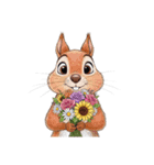 【花束動物 1】（個別スタンプ：5）