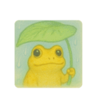 カエルと過ごす雨のひととき（個別スタンプ：2）