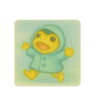 カエルと過ごす雨のひととき（個別スタンプ：3）