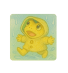 カエルと過ごす雨のひととき（個別スタンプ：4）