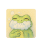 カエル、今日もはみがきえらい！（個別スタンプ：5）