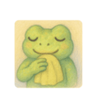 カエル、今日もはみがきえらい！（個別スタンプ：6）