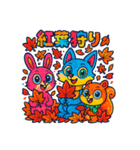 ポップなアニマルで年間行事（個別スタンプ：32）
