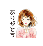 ふつうの女の子★オンライン会議（個別スタンプ：3）