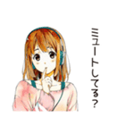 ふつうの女の子★オンライン会議（個別スタンプ：4）
