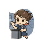 かわいいキャビンクルー（個別スタンプ：1）