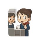 かわいいキャビンクルー（個別スタンプ：8）