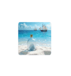 【南国の綺麗な海】癒し.Healing.Sea,shell（個別スタンプ：3）