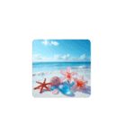 【南国の綺麗な海】癒し.Healing.Sea,shell（個別スタンプ：6）
