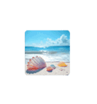 【南国の綺麗な海】癒し.Healing.Sea,shell（個別スタンプ：8）