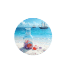 【南国の綺麗な海】癒し.Healing.Sea,shell（個別スタンプ：12）