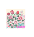 動くお花達（個別スタンプ：8）