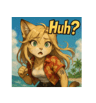 サマーキャットchan。（個別スタンプ：8）