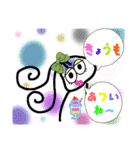 カラフルサマーコミカルポップププーん1（個別スタンプ：9）