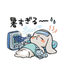 グレーのロップイヤーさん【夏】（個別スタンプ：8）