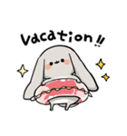 グレーのロップイヤーさん【夏】（個別スタンプ：33）