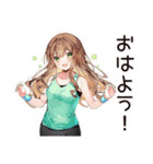 健康意識女子のヘルシー返信★（個別スタンプ：3）