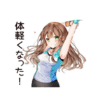 健康意識女子のヘルシー返信★（個別スタンプ：37）
