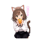 猫娘の日常BIGスタンプ第2弾（個別スタンプ：16）