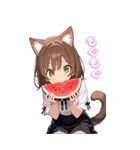 猫娘の日常BIGスタンプ第2弾（個別スタンプ：19）