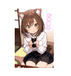 猫娘の日常BIGスタンプ第2弾（個別スタンプ：21）