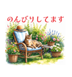 水彩を感じるにゃんこスタンプ（個別スタンプ：16）