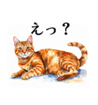 水彩を感じるにゃんこスタンプ（個別スタンプ：24）