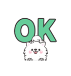 動く白くてふわふわのわんこ（待ち合わせ）（個別スタンプ：3）