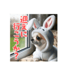 オコジョすたんぷ♡うさ吉・夏の会話ver（個別スタンプ：5）