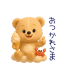 【夏】毎日使える「3Dぬいぐるみくまさん」（個別スタンプ：6）