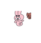 ピンク,プク私たちは友達です。(no text)1（個別スタンプ：2）