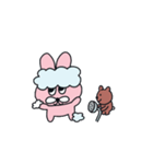 ピンク,プク私たちは友達です。(no text)1（個別スタンプ：7）