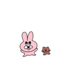 ピンク,プク私たちは友達です。(no text)2（個別スタンプ：1）
