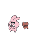 ピンク,プク私たちは友達です。(no text)2（個別スタンプ：3）