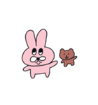 ピンク,プク私たちは友達です。(no text)2（個別スタンプ：7）