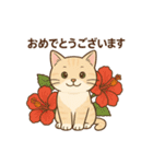 しっぽと季節の花（個別スタンプ：6）