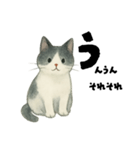 【使いやすい】白黒ねこのやさしい日常（個別スタンプ：5）