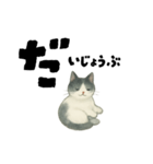 【使いやすい】白黒ねこのやさしい日常（個別スタンプ：12）