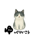 【使いやすい】白黒ねこのやさしい日常（個別スタンプ：13）