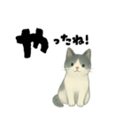 【使いやすい】白黒ねこのやさしい日常（個別スタンプ：33）