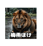 表情豊かなライオンが吠える！（個別スタンプ：21）