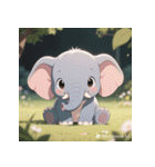 無言で伝わる赤ちゃんゾウ（個別スタンプ：1）