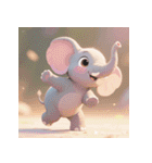 無言で伝わる赤ちゃんゾウ（個別スタンプ：3）