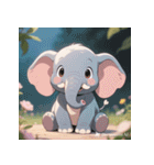 無言で伝わる赤ちゃんゾウ（個別スタンプ：4）
