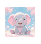 無言で伝わる赤ちゃんゾウ（個別スタンプ：9）