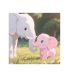 無言で伝わる赤ちゃんゾウ（個別スタンプ：19）