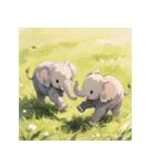 無言で伝わる赤ちゃんゾウ（個別スタンプ：40）