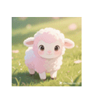 ふわもこ赤ちゃんヒツジ（個別スタンプ：1）