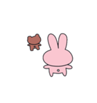 ピンク,プク私たちは友達です。(no text)3（個別スタンプ：5）